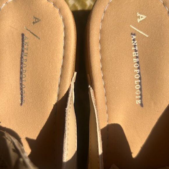 Anthropologie x  L'artiste Chienti Raffia Floral Embroidered Buckle Stud Clogs - Picture 2 of 16